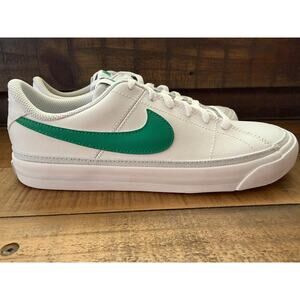 Nike Court Legacy GS Shoes Youth Size 5.5Y White Green Low Sneakers DA5380-120